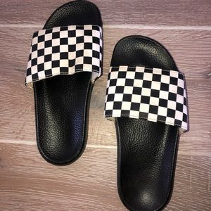 Vans checkered slides